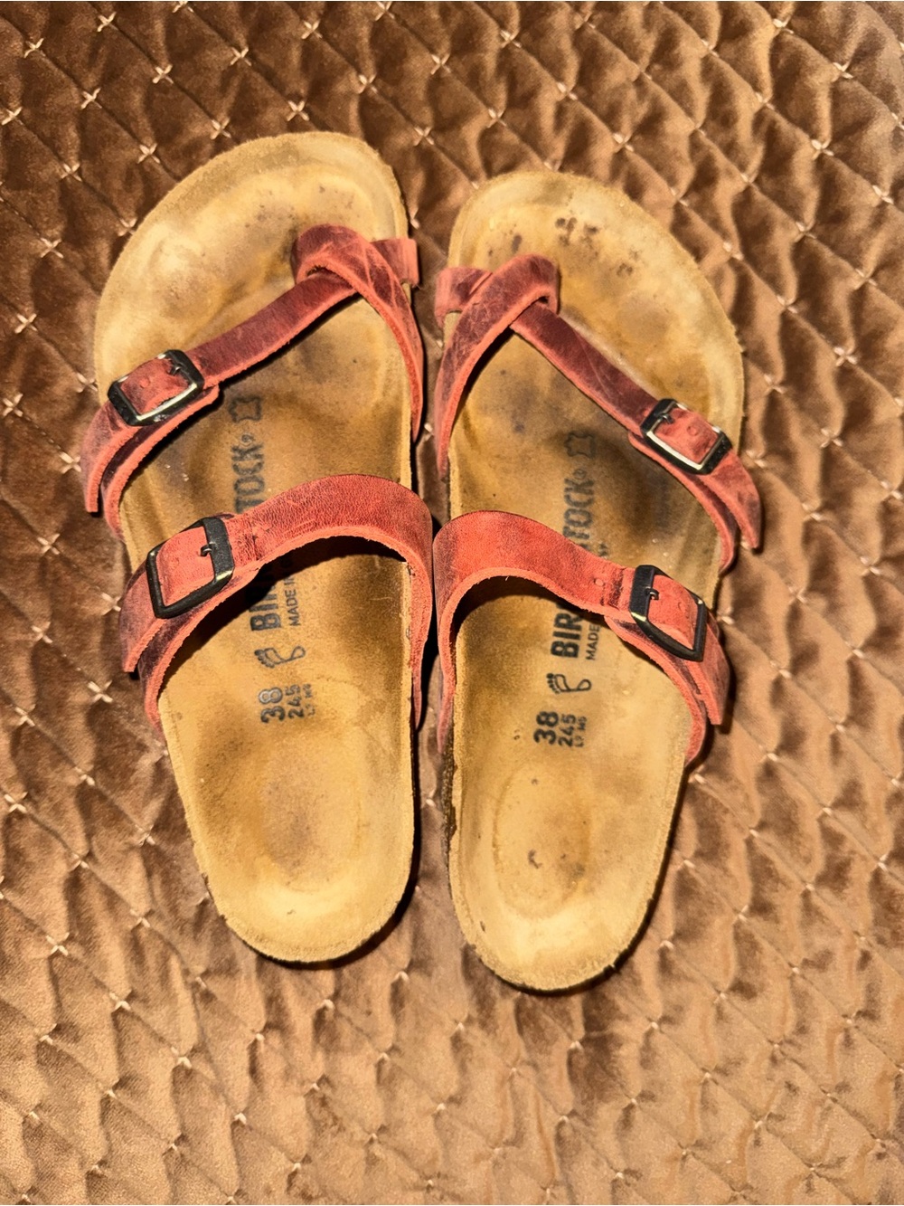 Birkenstock Earth Red leather Mayari Sandals